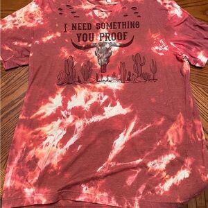 Burnt Orange Tie-Dye Graphic T-Shirt Morgan Wallen